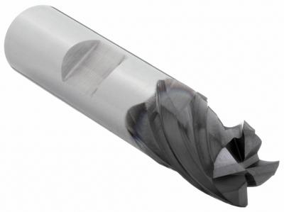 OSG Corner Chamfer End Mill: Carbide, TiAlN Coated, 4 Flute, 3/8" Mill Dia - Fast-Cutting Carbide Corner-Chamfer End Mills for Stainless Steel & Super Alloys