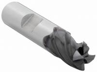 OSG Corner Chamfer End Mill: Carbide, TiAlN Coated, 4 Flute, 3/8" Mill Dia, 7/8" LOC, 0.02" Chf (MPN VG436-3751)