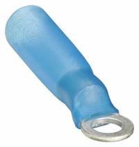GRAINGER Ring Terminal: Blue, Heat Shrink Insulation, #6 Stud Size, 16 AWG to 14 AWG Wire Sizes (MPN 5WHH6). Key specifications — Brand: GRAINGER.