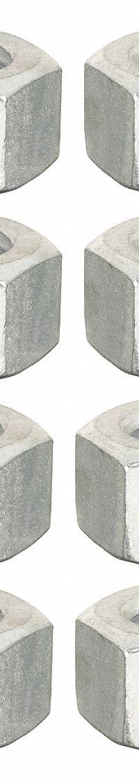 DAYTON Hex Nut Zinc Plated,1/2-13: For 5ULP4, 8 PK (MPN PP60223G)