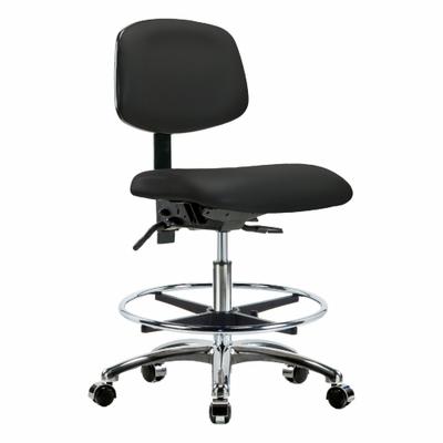 APPROVED VENDOR Ergonomic Chair: Vinyl, Armless, Ht Range 21 1/2 in to 29 in, 18 1/2 in Seat Wd - Vinyl Lab Chairs