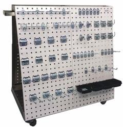 TRITON PRODUCTS A-Frame Pegboard Truck Kit: Square, 3/8 in Peg Holes, 21 in x 37 in x 39 in, White (MPN LBC-18H). Key specifications — Caster Wheel/Configuration: (2) Rigid; (2) Swivel; Color: White; Material: Steel; Brand: TRITON PRODUCTS.