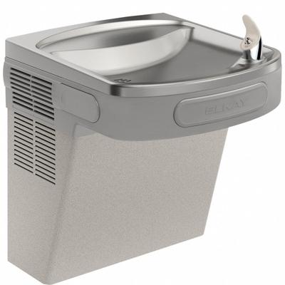 ELKAY Drinking Fountain: On-Wall, 19 13/16 in Ht, Front Pushbar/Side Pushbar - On-Wall Single Drinking Fountains