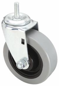 APPROVED VENDOR Stem Caster: Swivel, 4 in Wheel Dia., 1 1/4 in Wheel Wd, Polyurethane, 1 in Stem Lg (MPN 32J870). Key specifications — Brand: APPROVED VENDOR; Thread Size: 3/8"-16; Roll Up: Swivel.