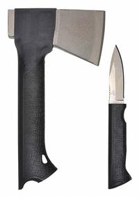 GERBER Axe Combo: 8 3/4 in Overall Lg, 23 3/5 oz Head Wt, Steel, Plastic, Combo (MPN 31-001054N). Key specifications — Overall Length: 8-3/4 in; Handle Material: Plastic; Head Weight: 23-3/5 oz; Blade Material: Steel; Brand: GERBER.