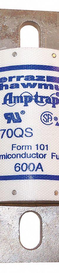 Semiconductor Fuse: A70Q Series, Fast-Acting, 350 A, 700 V AC, 650 V DC DC Volt Rating (MPN A70Q350-4). Key specifications — Series: A70Q; Brand: MERSEN; Voltage Type: AC/DC.