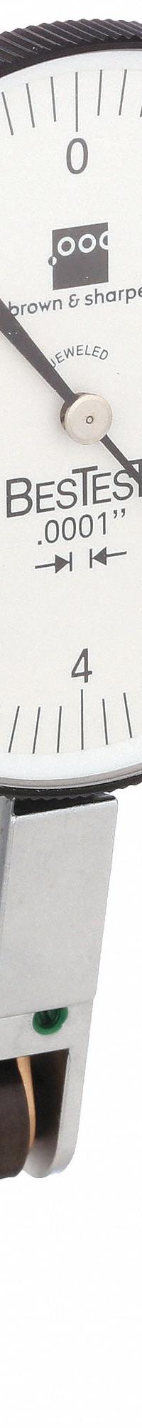 TESA BROWN & SHARPE Horizontal Dial Test Indicator: 0 in to 0.008 in, Horizontal, Inch (MPN 599-7023-6). Key specifications — attr1184166: Wrench; attr1200917: Horizontal Dial Test Indicator; attr1184127: 599-7023-6; attr1184167: TESA BROWN & SHARPE; attr1184108: +/- 0.0001 in; attr1184144: Certificate of Accuracy and Traceability.