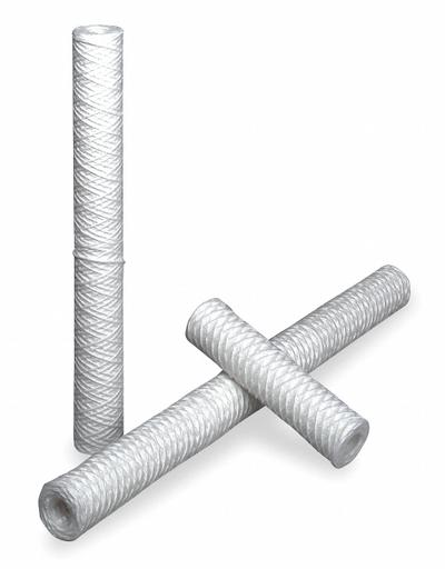 Parker Water Filter Cartridge: 5 micron, String Wound, 5 gpm, Cotton, 10 in Overall Ht - String & Blanket Wound Water Filter Cartridges