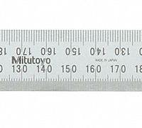 MITUTOYO Steel Rule: 182-131, 300 mm, 0.05 in Thick, 0.5 mm, Chrome, Black, Rigid, Inside Read, Rule. Key specifications — attr939978: 0.5 mm; attr934745: MITUTOYO; attr944504: Inside Read; attr944509: Chrome; attr939993: Decimal; attr986193: Etched.