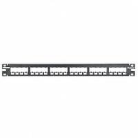 Patch Panel: 1 Rack Units, 24 Ports, Flat, Adhesive Label, Shielded, Rear Access, Unequipped (MPN CP24BLY). Key specifications — Brand: PANDUIT; Compatible Adapter Type: Panduit Mini-Com Modules; Material: Stainless Steel; _Access Type: Rear Access; _Port Labeling: Adhesive Label; _Series: Mini-Com; _Shielded: Shielded.