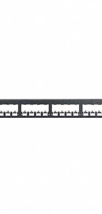 Patch Panel: 1 Rack Units, 24 Ports, Flat, Adhesive Label, Shielded, Rear Access, Unequipped (MPN CP24BLY). Key specifications — Brand: PANDUIT; Compatible Adapter Type: Panduit Mini-Com Modules; Material: Stainless Steel; _Access Type: Rear Access; _Port Labeling: Adhesive Label; _Series: Mini-Com; _Shielded: Shielded.
