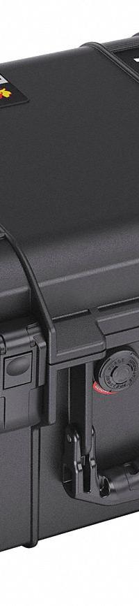 PELICAN Protective Case: 11 3/8 in x 15 1/8 in x 8 1/2 in Inside, No Foam, Black, Stationary (MPN 1507AIRNF). Key specifications — Closure Type: Press and Pull Latches; Brand: PELICAN; Carry-On Size: No.