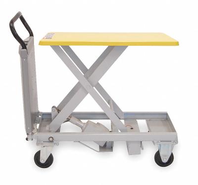 SOUTHWORTH Scissor Lift Table: Powered, 330 lb Load Capacity, 36 in L x 24 in W, Steel - Quiet & Precise Powered-Lift/Manual-Push Scissor-Lift Tables