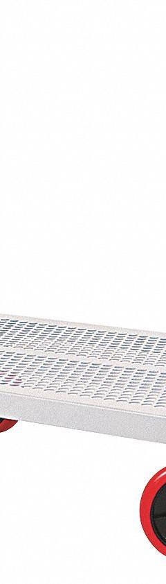 RAYMOND PRODUCTS Platform Truck: 3,200 lb, 54 in L x 30 in W x 11 3/4 in H Deck, Perforated, Ribbed (MPN 3957). Key specifications — Side Panel Type: No Side Panels; Brand: RAYMOND PRODUCTS; Color: Gray; Caster/Wheel Configuration: (2) Rigid.