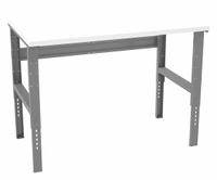 TENNSCO Workbench: Adj Ht, Laminate, 60 in x 36 in, 800 lb Overall Load Capacity, Gray (MPN WBAT-1-3660P). Key specifications — Brand: TENNSCO.