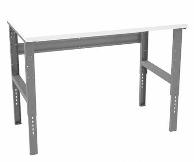 TENNSCO Workbench: Adj Ht, Laminate, 60 in x 36 in, 800 lb Overall Load Capacity - Open-Base Workstations