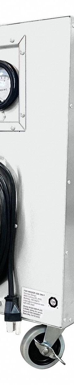 Negative Air Machine: Aluminum, Negative Air Pressure/Particulate Filtration/Positive Air Pressure (MPN OA1000 PRO-P). Key specifications — Brand: OMNICLEAN; Includes Filter: Air Filter Included.