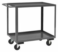 APPROVED VENDOR Utility Cart: 1,400 lb, 48 in L x 18 in W Shelf, 2 Shelves, Gray, Flat (MPN RSC-1830-2-5PO-95). Key specifications — Caster/Wheel Configuration: (2) Rigid; Brand: APPROVED VENDOR; Caster Wheel/Tread Material: Polyolefin.