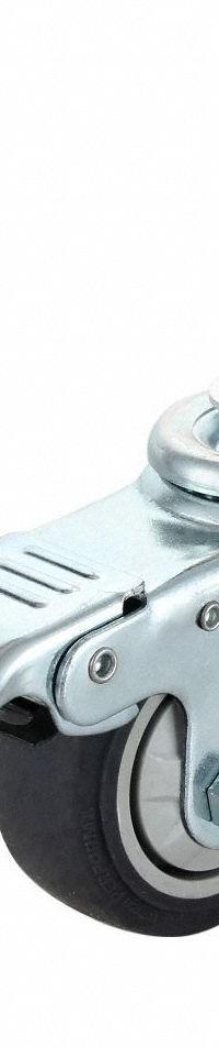 FLEXPIPE Caster: Caster, Silver/Black, 150 lb Load Capacity - Max, Rubber, Swivel, 1 Casters (MPN W-3ESB). Key specifications — Product Type: Caster; Color: Silver; Black; Brand: FLEXPIPE; Caster Type: Swivel; Component Type: Caster w/ brake.