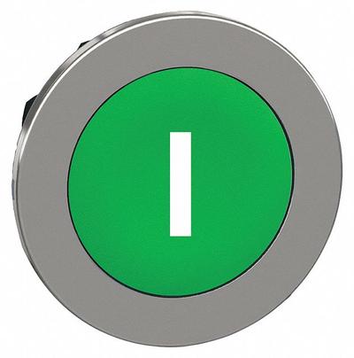 SCHNEIDER Push Button Head: 30 mm Panel Size, Non-Illuminated, Metallic, I - Heads for Push Buttons