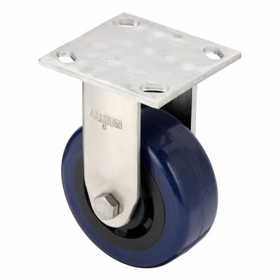 ALBION Plate Caster: Corrosion-Resistant, Rigid, Polyurethane, 6 in Wheel Dia - Corrosion-Resistant Kingpinless Plate Casters