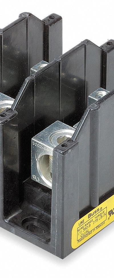 BUSSMANN Power Distribution Block: Open - Open Blocks with Lugs