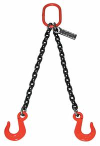 LIFT-ALL Double Leg Chain Sling: 5/8 in Chain Trade Size, 100 Chain Grade, Sling Hook, Alloy Steel (MPN 58DOSW10X8). Key specifications — attr994064: LIFT-ALL.