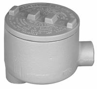 Conduit Outlet Body: Iron, GR, 1 1/4 in Trade Size, LB Body, 31 cu in Body Capacity (MPN GRLB125). Key specifications — Series: For Standard Body; Compatible Conduit Trade Size: 1-1/4 in; Thread Gender: Female; Hub Style: Threaded; Cover Included: Yes; Body Style: LB; Connection Type: Threaded; Back Type: Round.
