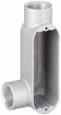 Conduit Outlet Body: Aluminum, 1/2 in Trade Size, LL Body, 4 cu in Body Capacity, Threaded Hub (MPN OLL-1). Key specifications — Finish: Powder Coated; Includes: Stainless Steel Screws; For Use With: IMC; Brand: HUBBELL KILLARK; Hub Style: Threaded; Mfr. Series: O.