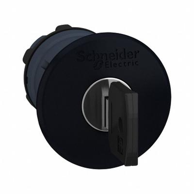 SCHNEIDER Mushroom Head Push Button: Black, 22 mm Mounting Size, Non-Metallic - Mushroom-Head Push-Button Operators
