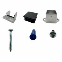 HADRIAN Square Post Kit: Chrome Zamac, Chrome-Plated (MPN 600465). Key specifications — Hardware Pieces Included: (6) Plastic Anchor #10-12; Compatible Partition Material: Stainless Steel; Material: Chrome Zamac; Finish: Chrome-Plated; Component Type: Square Post Kit; Brand: HADRIAN.