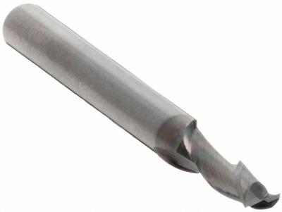 CLEVELAND Square End Mill: Carbide, AlCrN Coated, 2 Flute, 0.065" Mill Dia, 3/16" LOC - Pencil-Neck Carbide Square End Mills