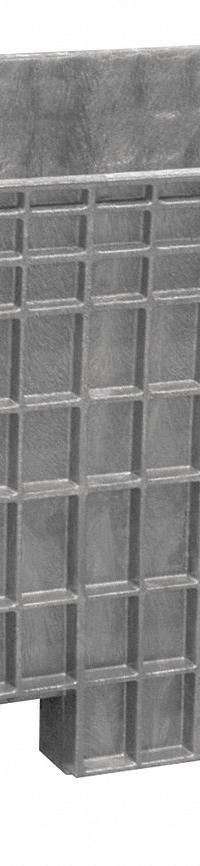 BUCKHORN Bulk Container: 13.8 cu ft, 41 5/8 in x 28 3/4 in x 27 3/4 in, Lid Not Included, Gray (MPN BF4229280051000). Key specifications — Brand: BUCKHORN; Stackable: Stacking Capable; Shape: Rectangular; Fork Entry: 2-Way Entry; Container Wall Type: Solid; Mobility: Stationary; Collapsible: Rigid; Fork Pockets: Fork Pockets Included.