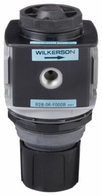 WILKERSON Compressed Air Regulator: Aluminum, 3/4 in NPT, 300 cfm, 300 psi Max Op Pressure, Knob (MPN R28-06-F000B). Key specifications — attr111664: No; attr111400: R28; attr111627: WILKERSON.