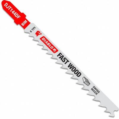 DIABLO Jigsaw Blade: 15, 4 in Blade Lg, Bi-Metal, Flex for Curved Cuts Cutting Edge - Wood-Cutting Blades