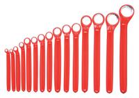 WIHA Box End Wrench Set: Alloy Steel, Chrome, 16 Tools, 1/4 in to 1 1/4 in Range of Head Sizes (MPN 21094). Key specifications — attr324927: WIHA; attr309452: Wrench Roll; attr309451: No; attr309461: Chrome; attr309460: Alloy Steel; attr309463: Yes; attr309449: 1/4 in to 1-1/4 in.