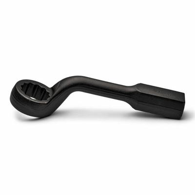 WRIGHT Striking Wrench: Steel, Black, 1 1/8 in Head Size, 10 1/2 in Overall Lg - SAE, Offset Handle, 12-Point, Striking Box End Wrenches