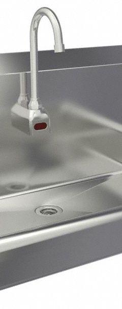 SANI-LAV Hand Sink: 1 Stations, 5 in Bowl Dp, 27 in Bowl Lg, 16 1/2 in Bowl Wd, Faucet Included (MPN 5A1A-0.5). Key specifications — Includes Side Splash: Side Splash Not Included; Series: Stainless Steel Wash-Station; Brand: SANI-LAV; Power Source: AC Powered.