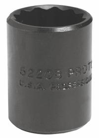 PROTO Socket: SAE, 3/8 in Drive Size, 7/16 in Socket Size, 12-Point, Std, Black Oxide, Socket (MPN J5214B). Key specifications — attr1204417: PROTO; attr1204392: Black Oxide.