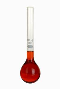 KIMBLE Kjeldahl Flask: 30 mL, Colorless, Conical, A, 0 Compatible with Stopper Size (MPN 27400-30). Key specifications — Shape: Conical; Body Color: Colorless; Brand: KIMBLE; Compatible with Stopper Size: 0; USP Specification: Type I.