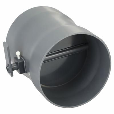 PLASTIC SUPPLY Butterfly Damper: PVC, For 12 in Duct Dia, 14 1/2 in Overall Lg, 12 in Inlet Dia - Butterfly Dampers