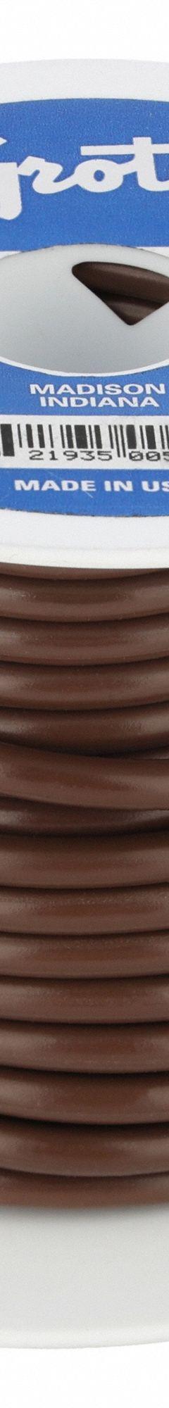 GROTE Primary Automotive Wire: GPT, 25 ft, 1 Conductor, 10 AWG, Brown, 60 V Volt (MPN 89-5001). Key specifications — Brand: GROTE.
