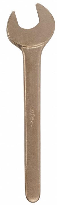 AMPCO Open End Wrench: Aluminum Bronze, Natural, 46 mm Head Size, 375 mm Overall Lg, Std (MPN 0166). Key specifications — attr309776: No; attr309781: Natural; attr309780: Aluminum Bronze; attr324939: AMPCO.