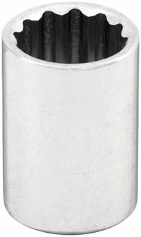 WESTWARD Socket: SAE, 1/4 in Drive Size, 7/16 in Socket Size, 12-Point, Std, Chrome, 1 in Overall Lg (MPN 53YR05). Key specifications — attr1204417: WESTWARD; attr1204392: Chrome.