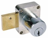 COMPX NATIONAL Deadbolt Lock: Keyed Different, Horizontal Left, Rectangular, 1 5/8 in Body Ht, Steel (MPN C8173-MKKD-26D). Key specifications — attr1313962: Chrome-Plated; attr1313948: Silver; attr1313954: COMPX NATIONAL.