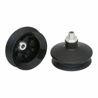 SCHMALZ Vacuum Pad Assembly: 1.5 Folds, G1/4 in, 84.5 mm Pad Dia, NBR, 55 A, Black, 53 mm Pad Ht (MPN 10.01.06.00084). Key specifications — attr1019168: 55 A; attr1019165: 10.01.06.00084; attr1019167: SCHMALZ; attr1019180: Black.