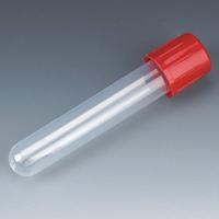 GLOBE SCIENTIFIC Test Tube: Test Tube, Polypropylene, 5 mL Capacity - mL, 0.17 oz Capacity - oz, Red (MPN 6148R). Key specifications — Brand: GLOBE SCIENTIFIC; Graduated: No; Closure Color: Red; Includes Closure: Yes; Body Color: White; Bottom Shape: Round; Body Material: Polypropylene.