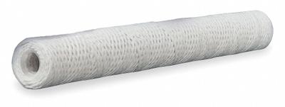 Parker Water Filter Cartridge: 1 micron, String Wound, 6 gpm, Cotton, 20 in Overall Ht - String & Blanket Wound Water Filter Cartridges