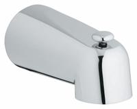 GROHE Bathtub Spout Diverter: 1/2 in Connection Size, NPT Connection, 5 in Spout Reach (MPN 13611000). Key specifications — Tub Spout Connection Type: NPT; Trim Finish: Chrome; Tub Spout Material: Chrome; Brand: GROHE.
