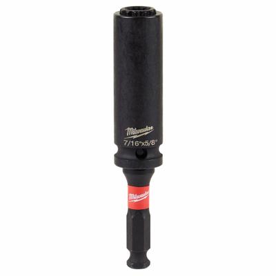 MILWAUKEE Impact Socket: 1/2 in Drive Size, SAE, 5/8 in/7/16 in Socket Size, 12-Point - 1/2" Drive Impact Sockets